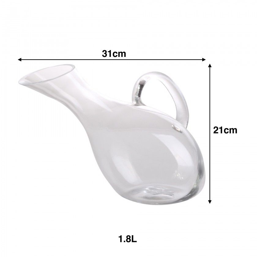 Decanter Vidro Douro com Asa 1800ml 31X13X21cm Decanter Vidro Douro com Asa 1800ml 31X13X21cm