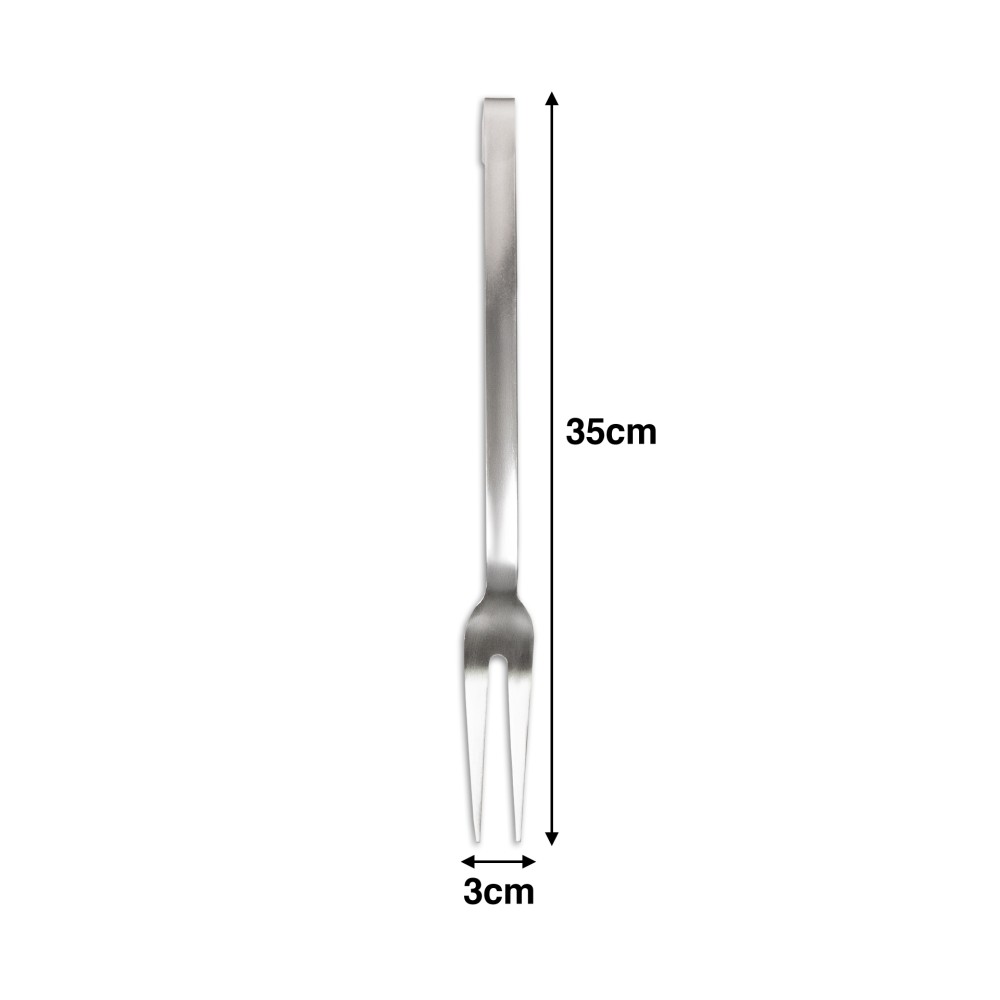 Garfo Fritos Inox com Gancho 35X3cm