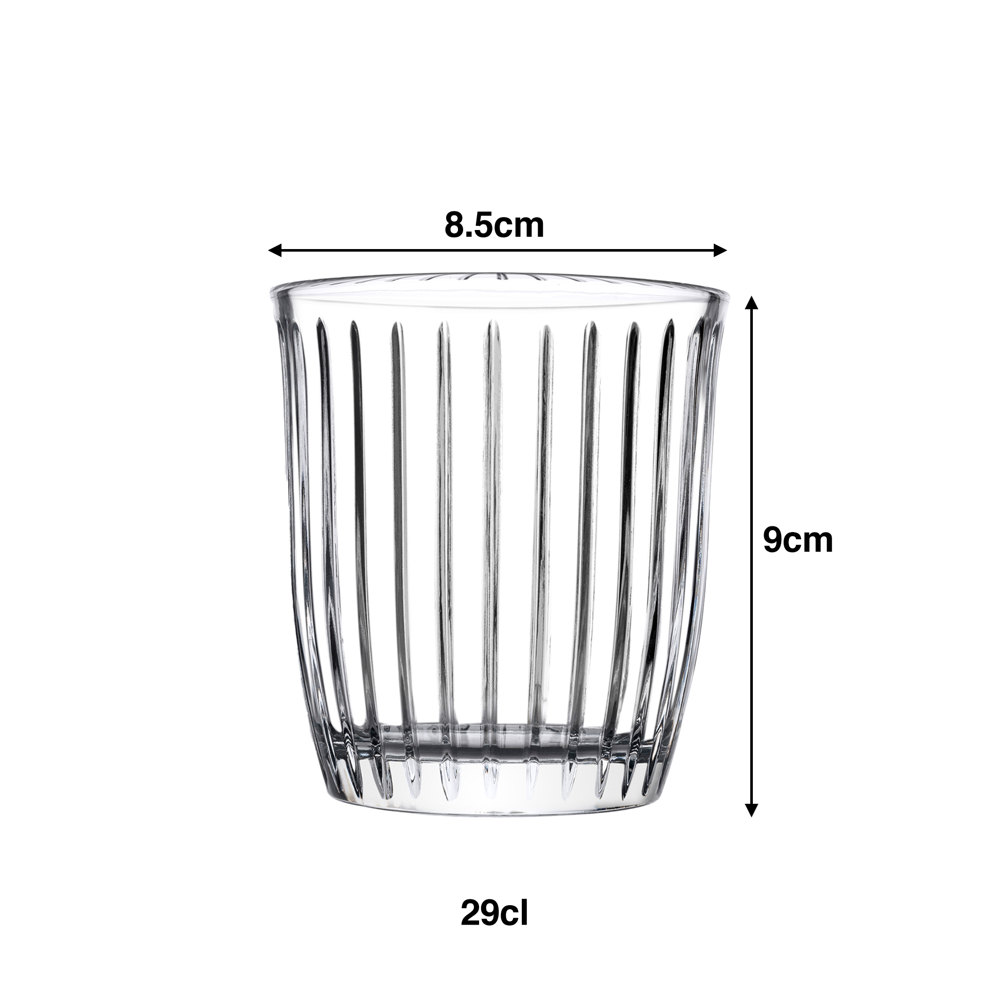 Copo sem Pé Joy Whisky 29cl 8.5X9cm Pack 4