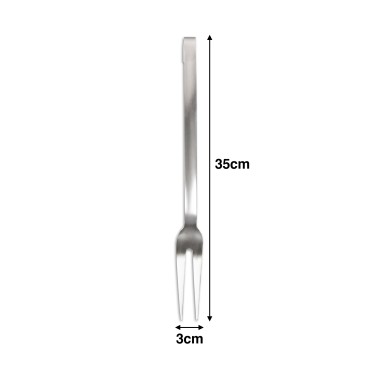 Garfo Fritos Inox com Gancho 35X3cm