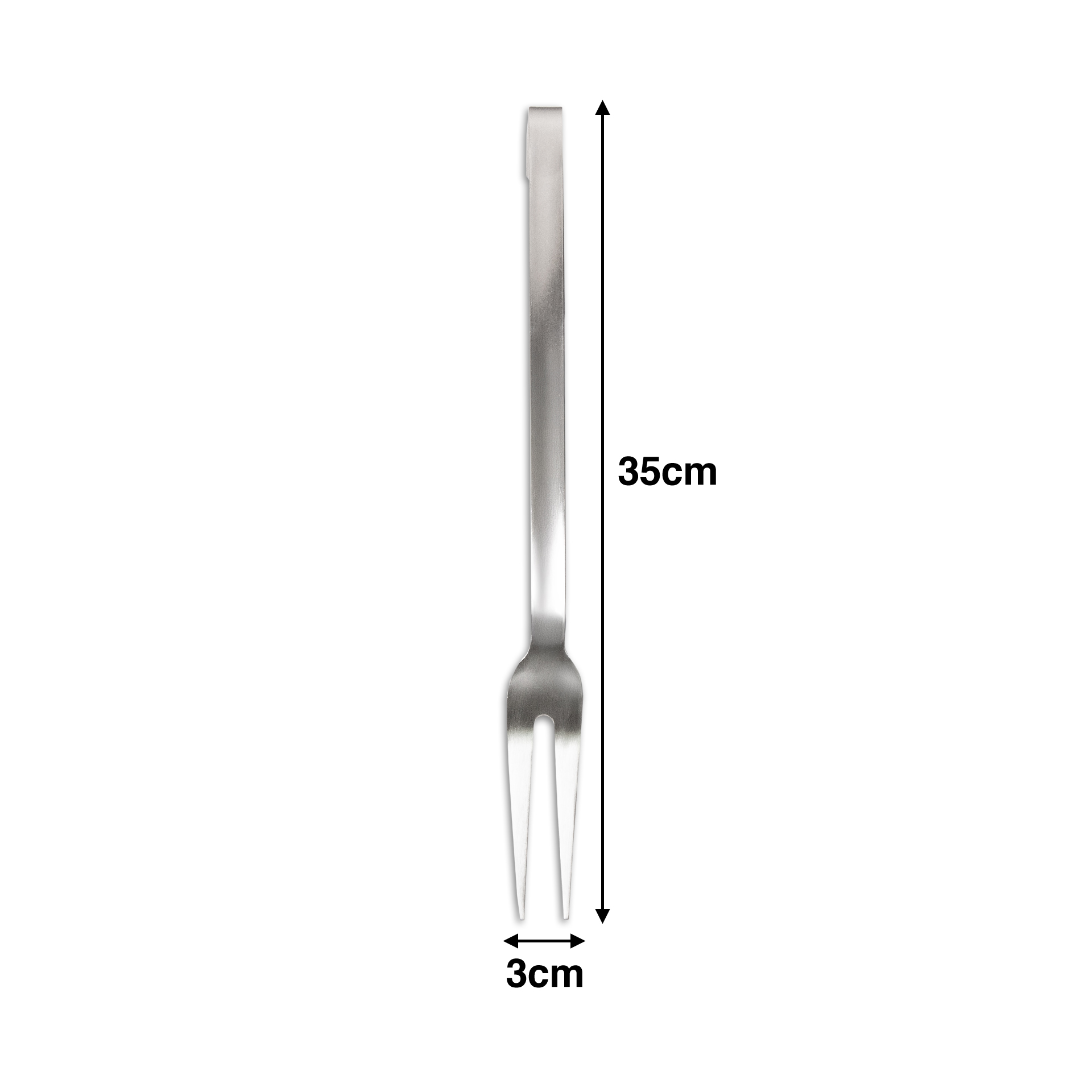 Garfo Fritos Inox com Gancho 35X3cm