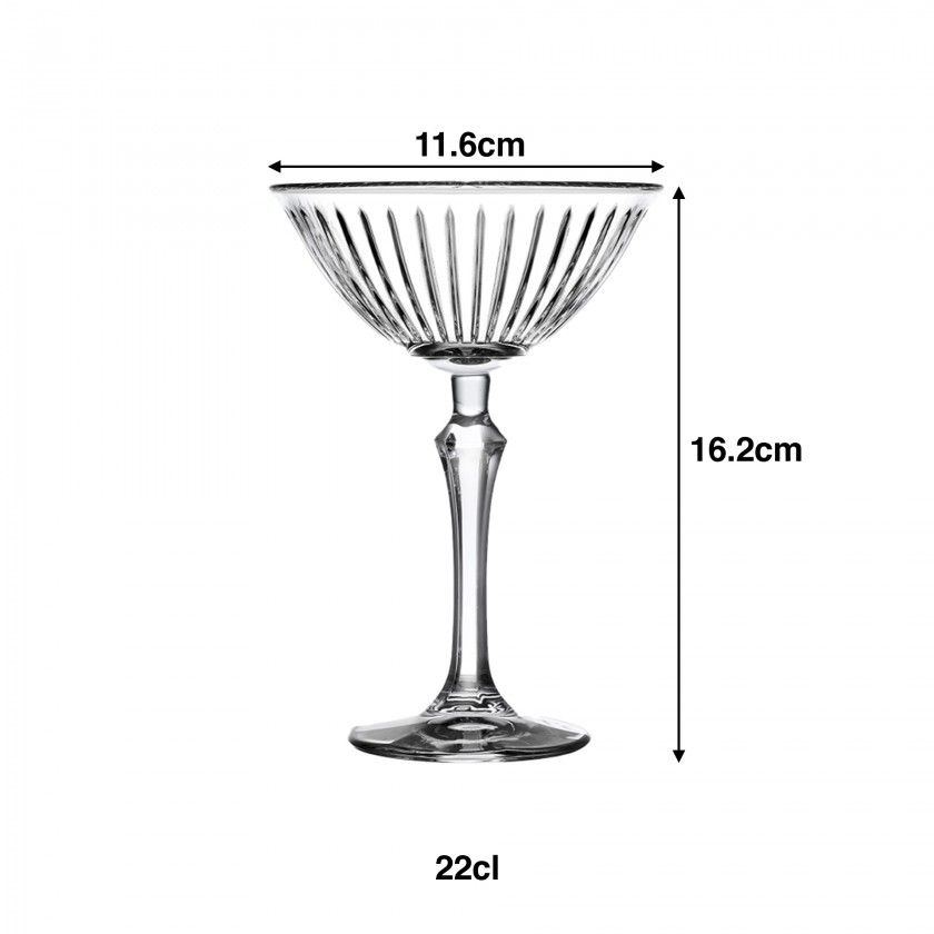 Copo com Pé Joy Cocktail 22cl 11.6X16.2cm Pack 4 Copo com Pé Joy Cocktail 22cl 11.6X16.2cm Pack 4