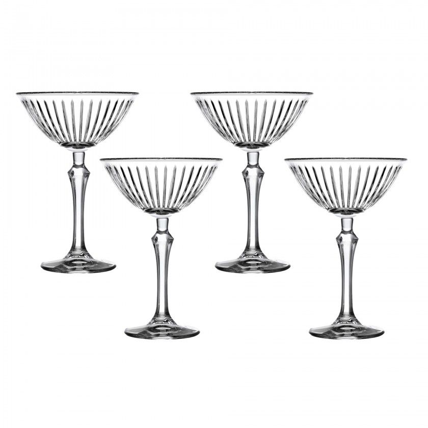 Copo com Pé Joy Cocktail 22cl 11.6X16.2cm Pack 4 Copo com Pé Joy Cocktail 22cl 11.6X16.2cm Pack 4