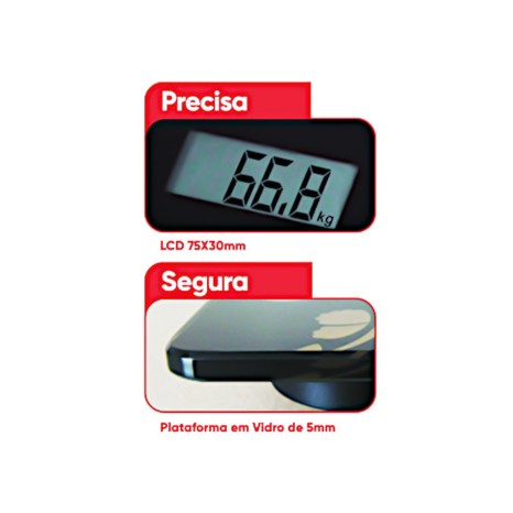Balanca Wc Digital Vidro 150kg 30X30X2cm - Image product