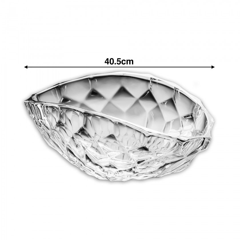 Centro Mesa Cristal Honey Oval 40.5cm