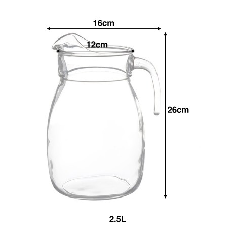Jarro com Asa Vidro Niagara 2500ml 16X12X26cm - Image product