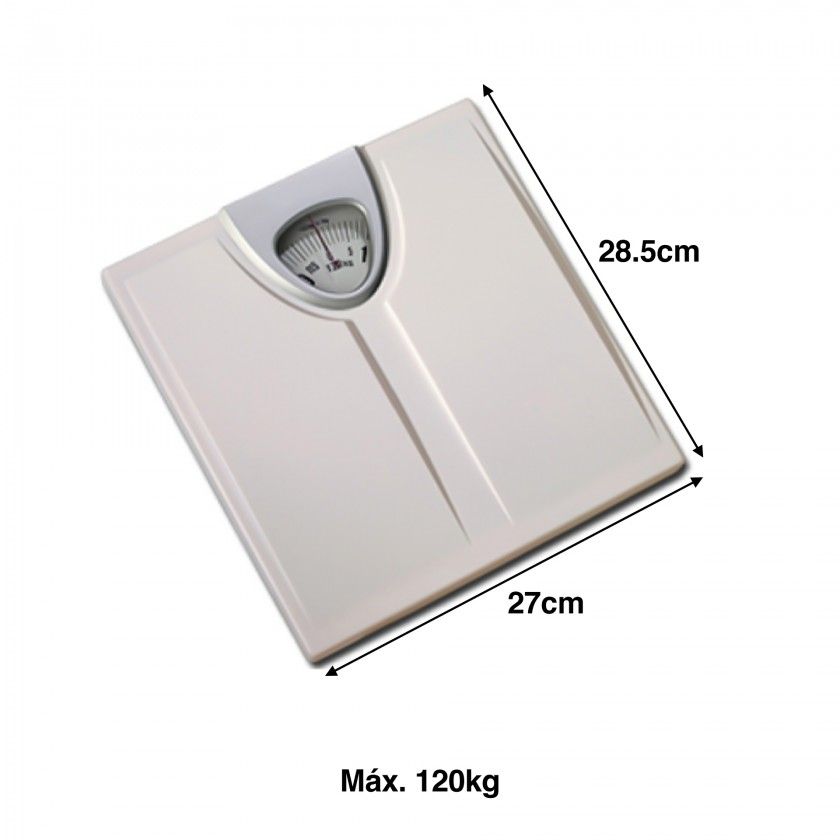Balança Wc Mecânica 120kg 27X28.5X5cm Balança Wc Mecânica 120kg 27X28.5X5cm