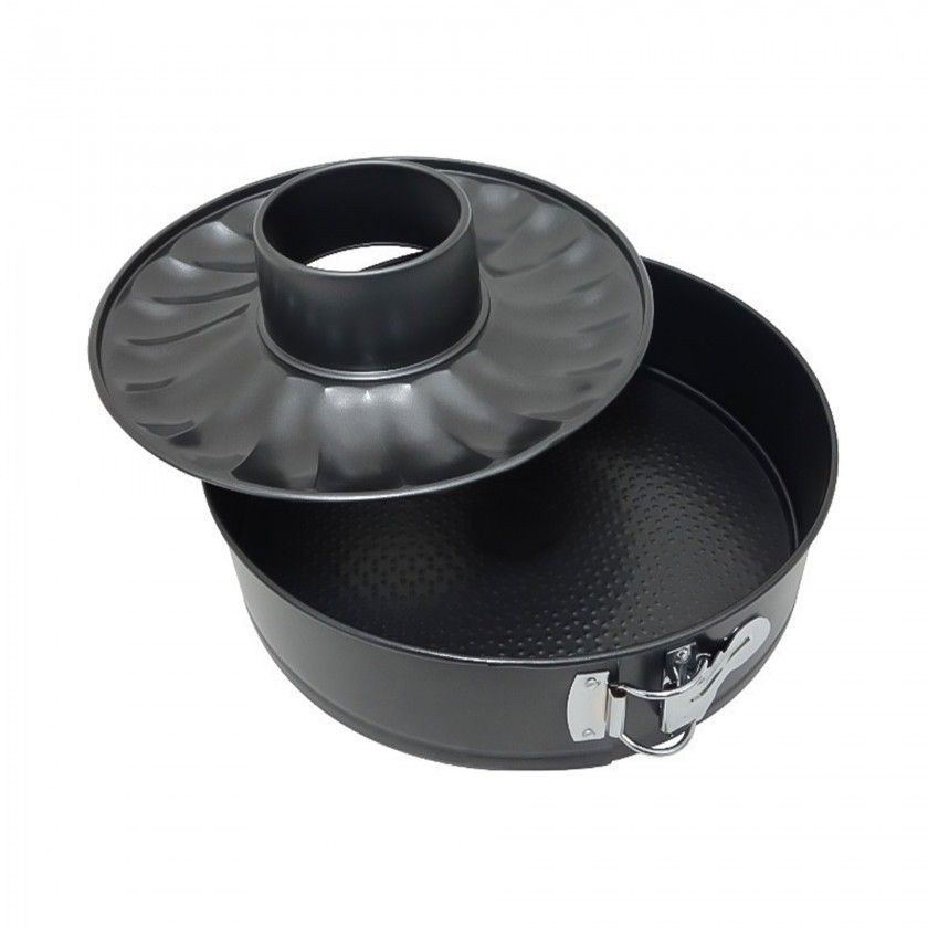 Forma Bolo Antiaderente Ovar com Cano 2 Fundos 26X7cm