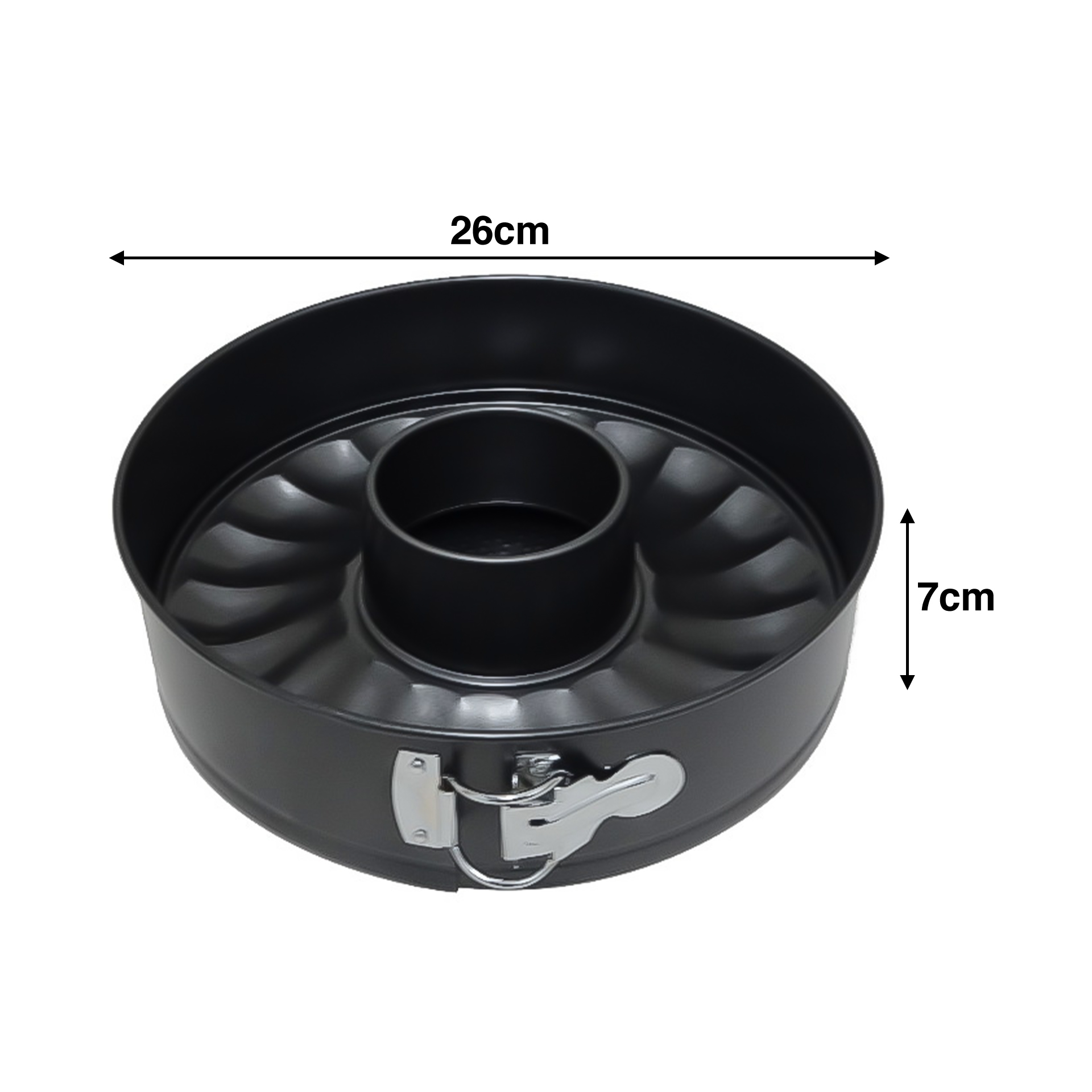 Forma Bolo Antiaderente Ovar com Cano 2 Fundos 26X7cm