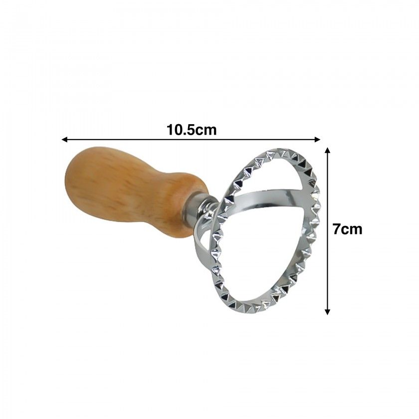Corta Massa Inox Pega Madeira Redondo Corta Massa Inox Pega Madeira Redondo