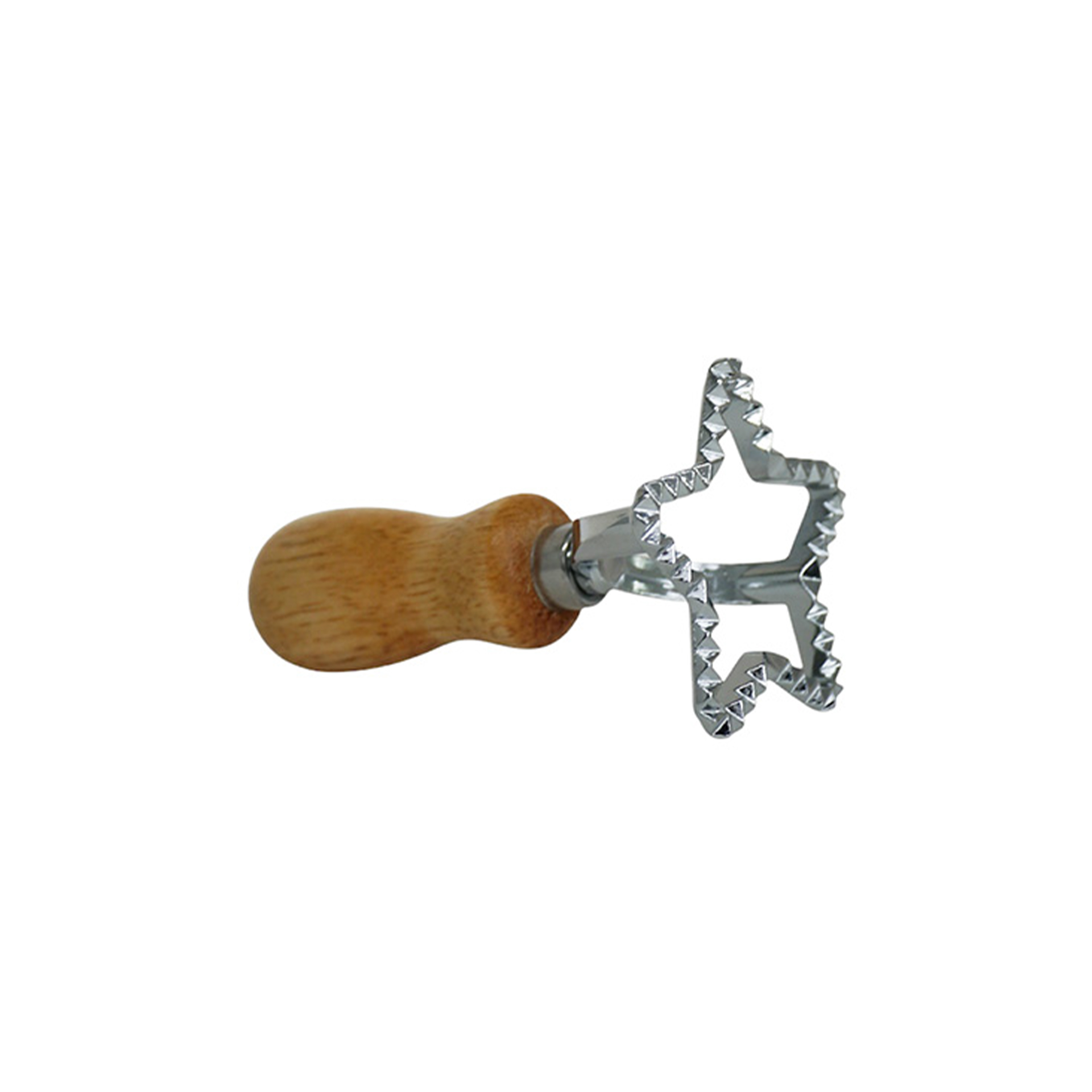 Corta Massa Inox Pega Madeira Estrela 6X10.5cm