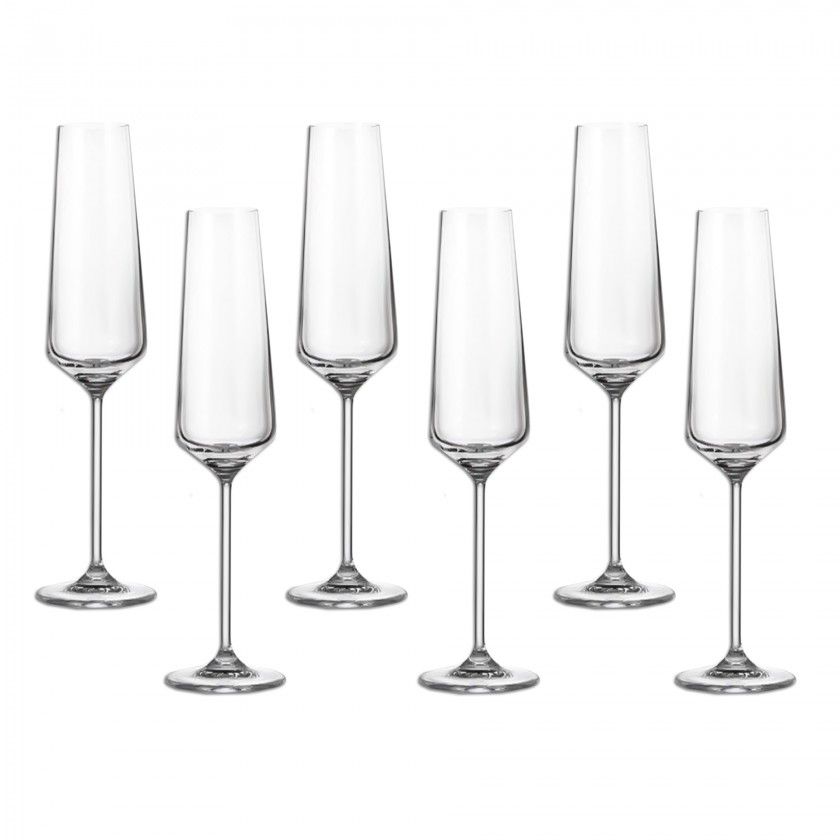 Copo com P� Flute Sora 19cl 3.8X24cm Pack 6