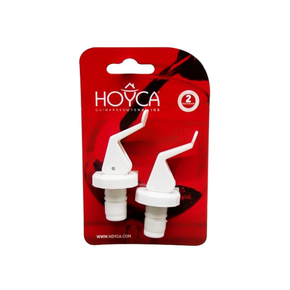 Tampa Garrafa Pl�stico Branco 8X3.5cm Pack 2