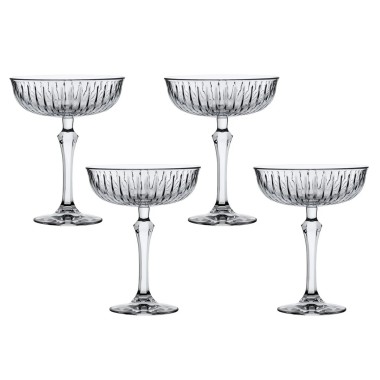 Copo com Pé Joy Champanhe & Cocktail 24.5cl 11.7X15.2cm Pack 4