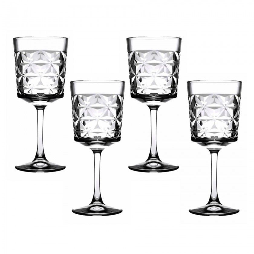 Copo com Pé Estrella 34cl 8.5X20cm Pack 4 Copo com Pé Estrella 34cl 8.5X20cm Pack 4