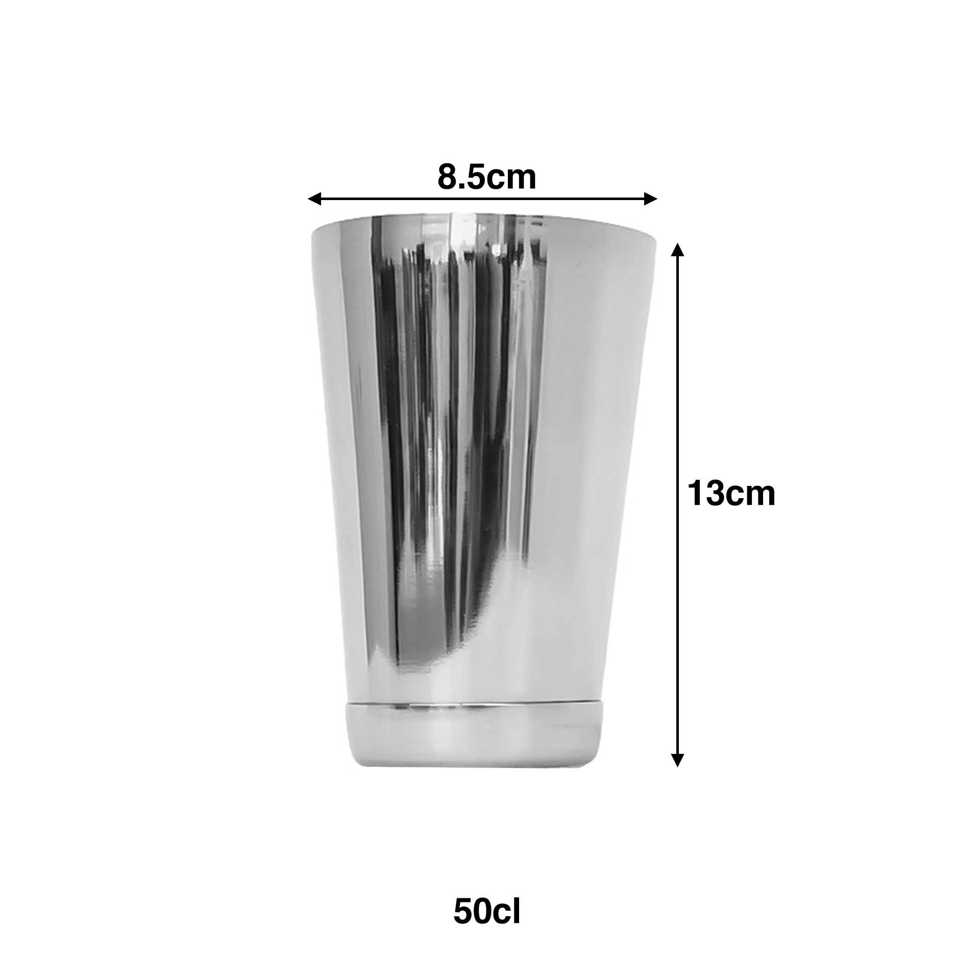 Copo Misturador Inox 50cl 8.5X13cm