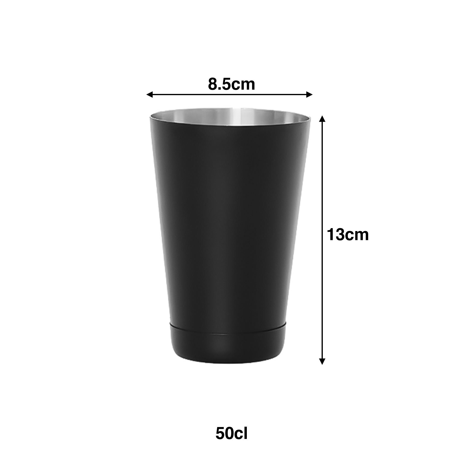 Copo Misturador Inox 50cl 8.5X13cm
