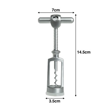 Saca-Rolhas Cromado 7X3.5X14.5cm