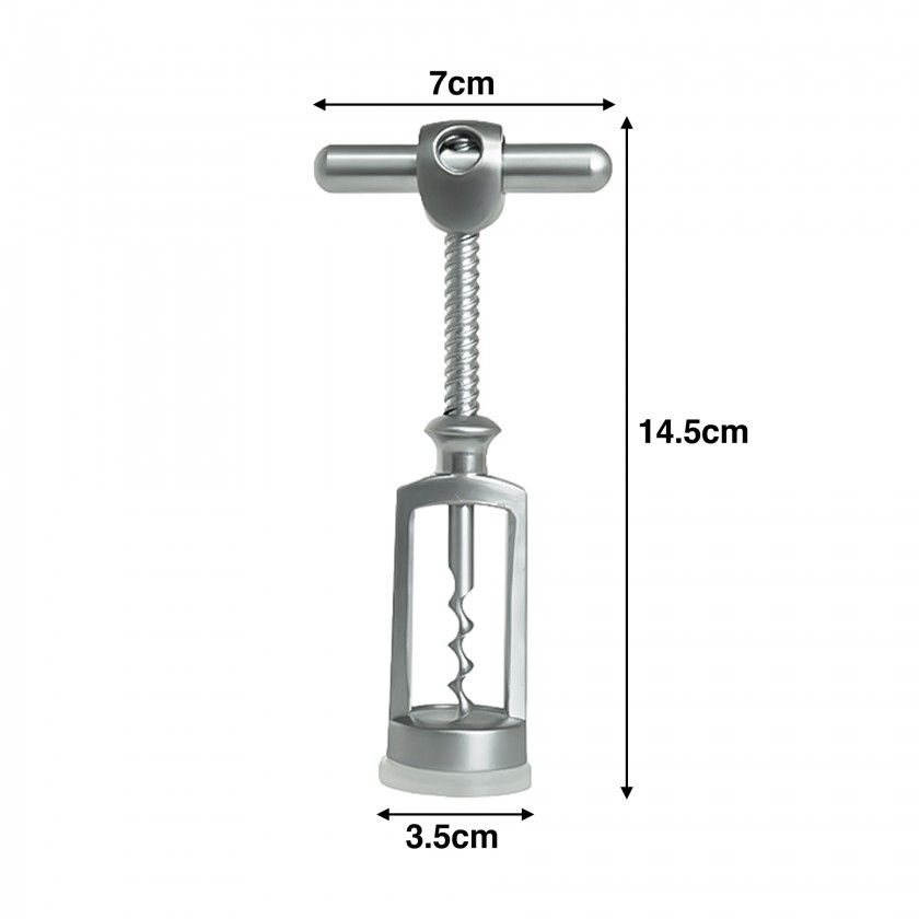 Saca-Rolhas Cromado 7X3.5X14.5cm