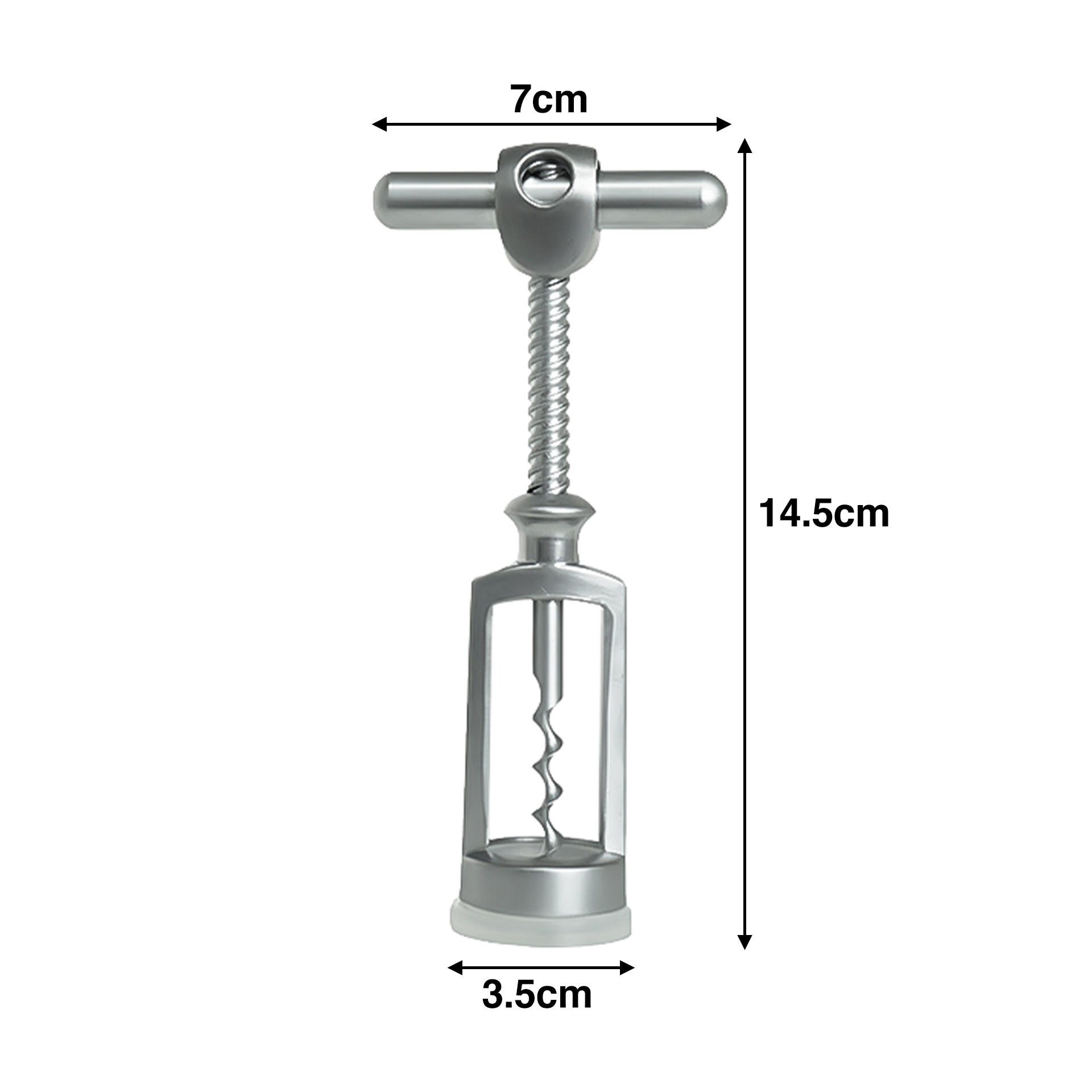 Saca-Rolhas Cromado 7X3.5X14.5cm