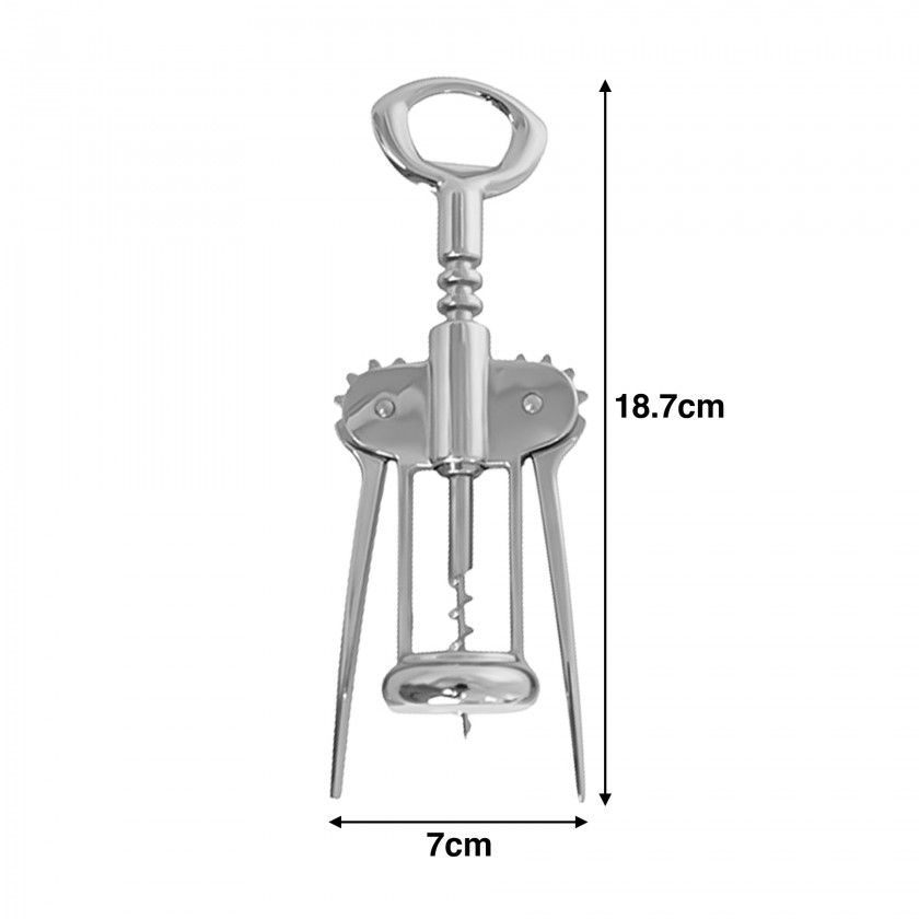 Saca-Rolhas Cromado 7X18.7cm