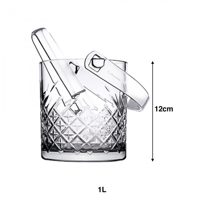Balde Gelo Vidro Timeless 1000ml 12cm Balde Gelo Vidro Timeless 1000ml 12cm