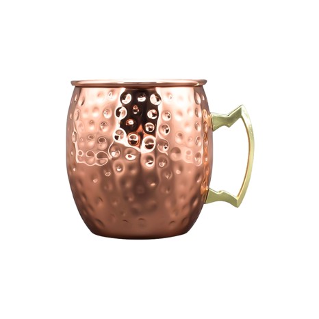 Caneca Cerveja Inox Martelado Cobre 350ml 7X10.7X9cm - Image product