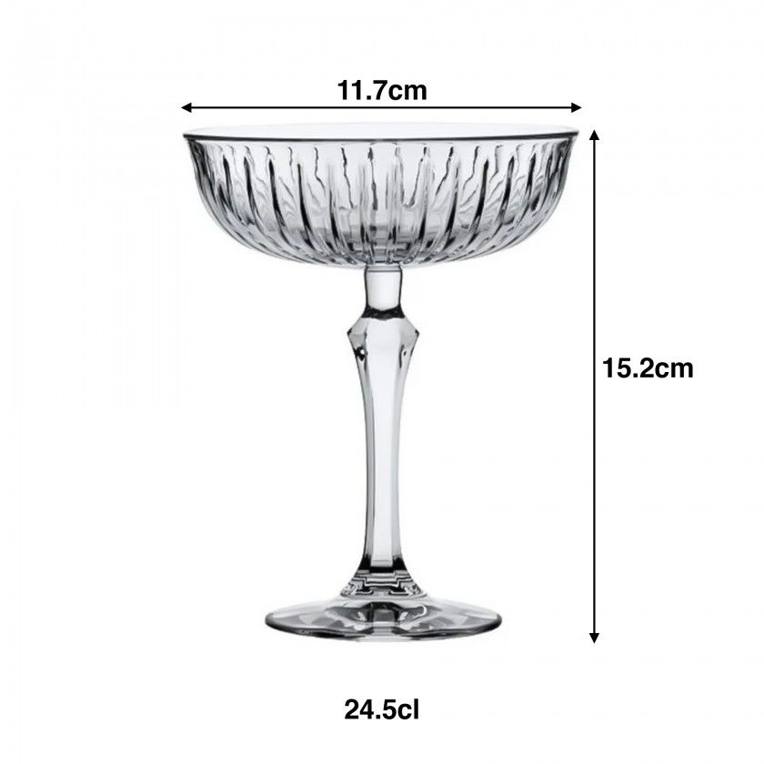 Copo com Pé Joy Champanhe & Cocktail 24.5cl 11.7X15.2cm Pack 4 Copo com Pé Joy Champanhe & Cocktail 24.5cl 11.7X15.2cm Pack 4
