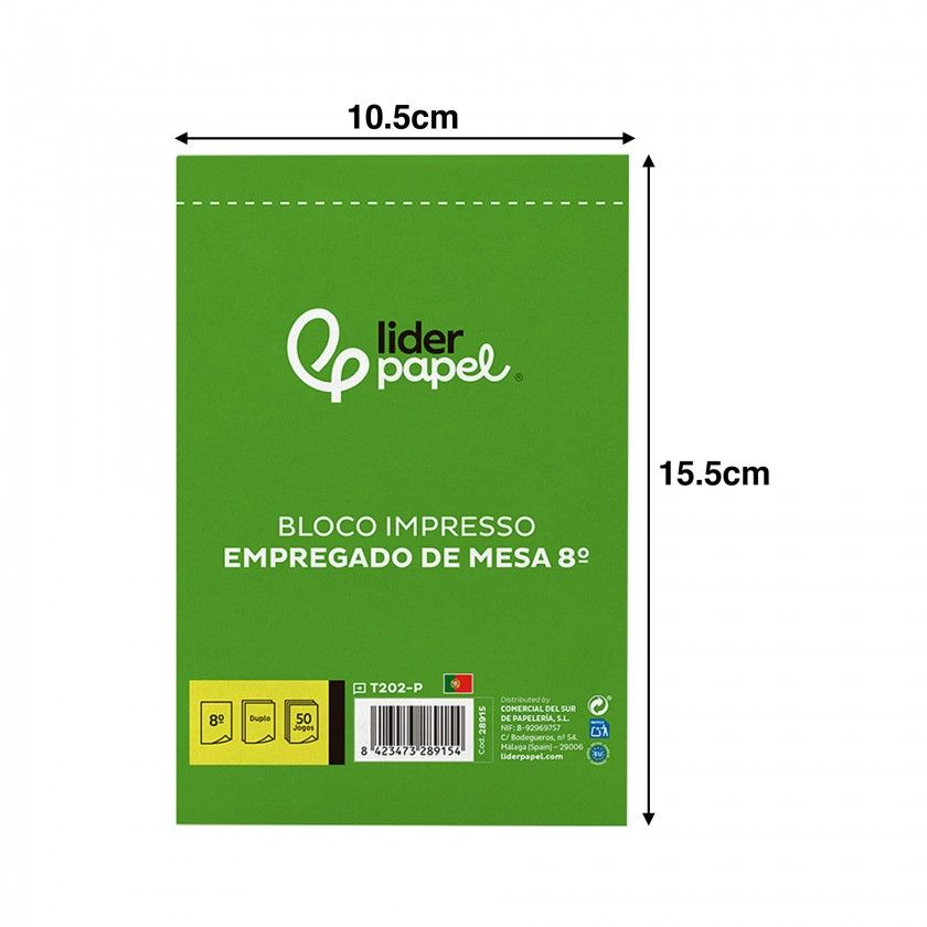 Bloco Pedidos Autocopiativo para Empregado Mesa 10.5X15cm Bloco Pedidos Autocopiativo para Empregado Mesa 10.5X15cm
