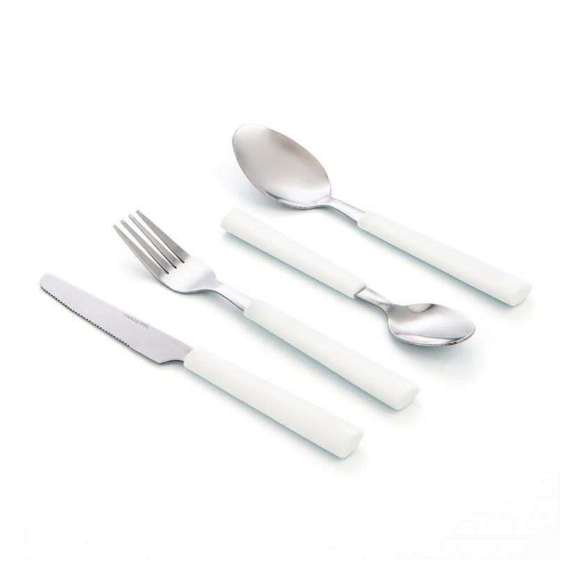 Faqueiro Habitat Branco 1.5mm 24 Pe�as