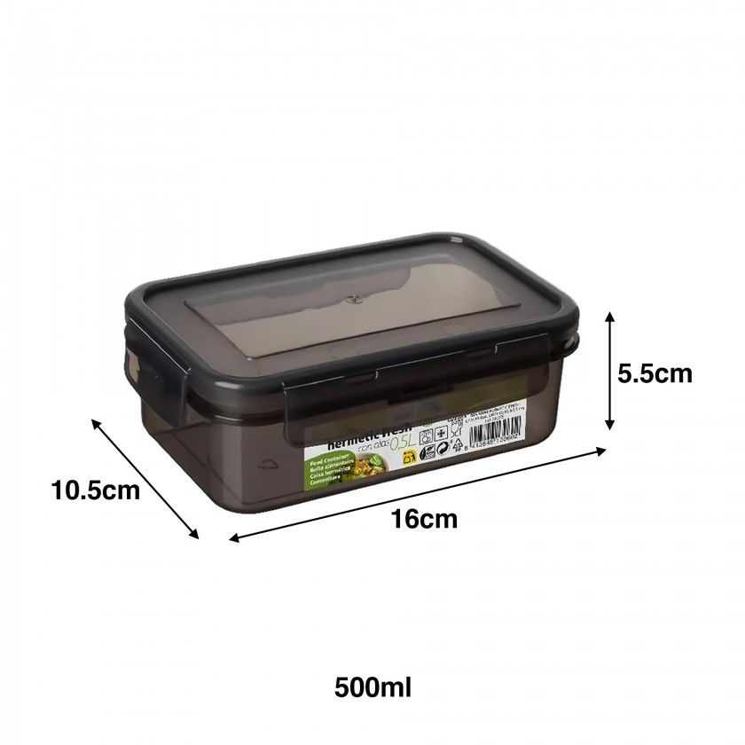 Caixa Hermética Fresh Preto Caixa Hermética Fresh Preto