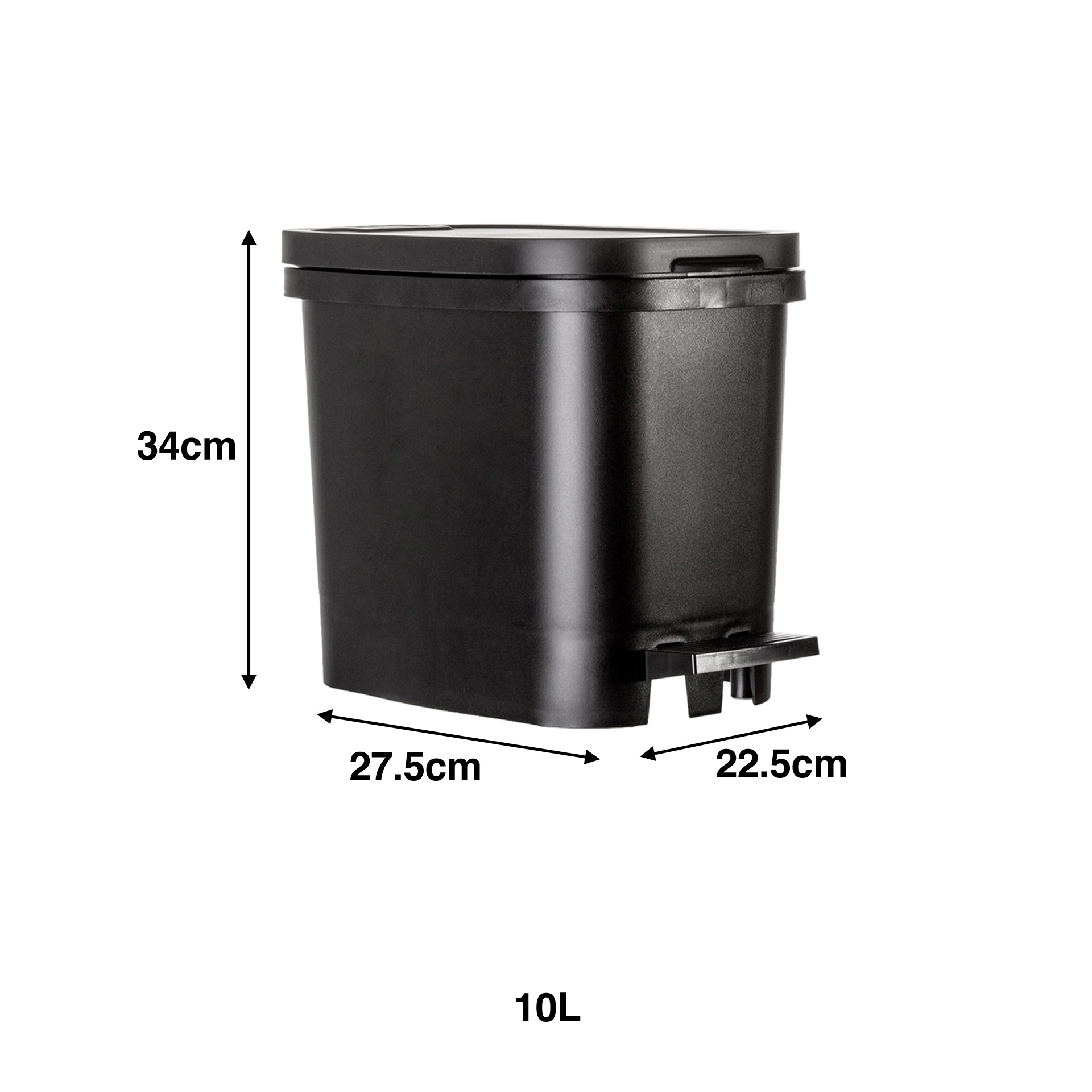 Balde Be-Útil com Pedal 10l 22.5X34X27.5cm