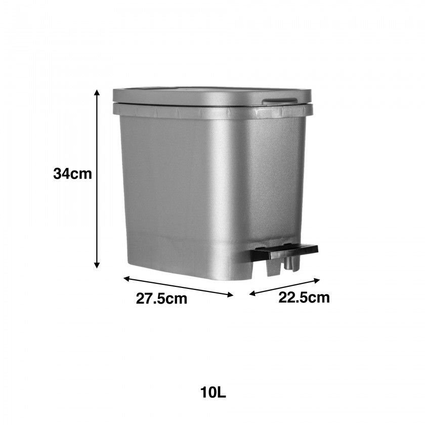 Balde Be-Útil com Pedal 10l 22.5X34X27.5cm Balde Be-Útil com Pedal 10l 22.5X34X27.5cm