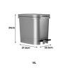 Balde Be-Útil com Pedal 10l 22.5X34X27.5cm Balde Be-Útil com Pedal 10l 22.5X34X27.5cm