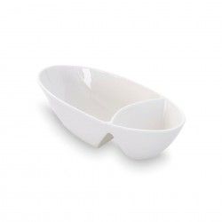 Bandeja Porcelana Olive Branco 19X9cm