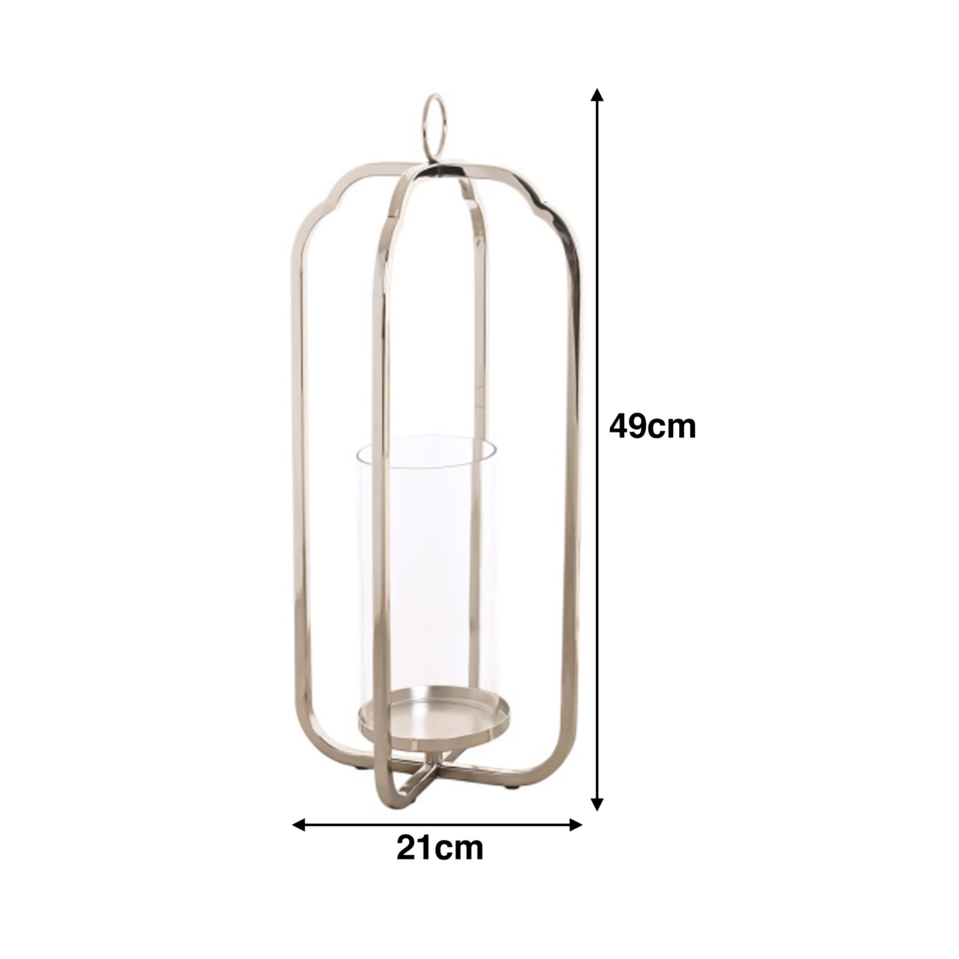 Porta Velas Metal / Vidro