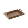 Bandeja Ac�cia com Asas Metal Retangular 39X26.5X8cm
