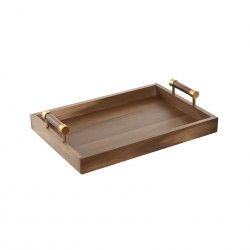 Bandeja Ac�cia com Asas Metal Retangular 39X26.5X8cm