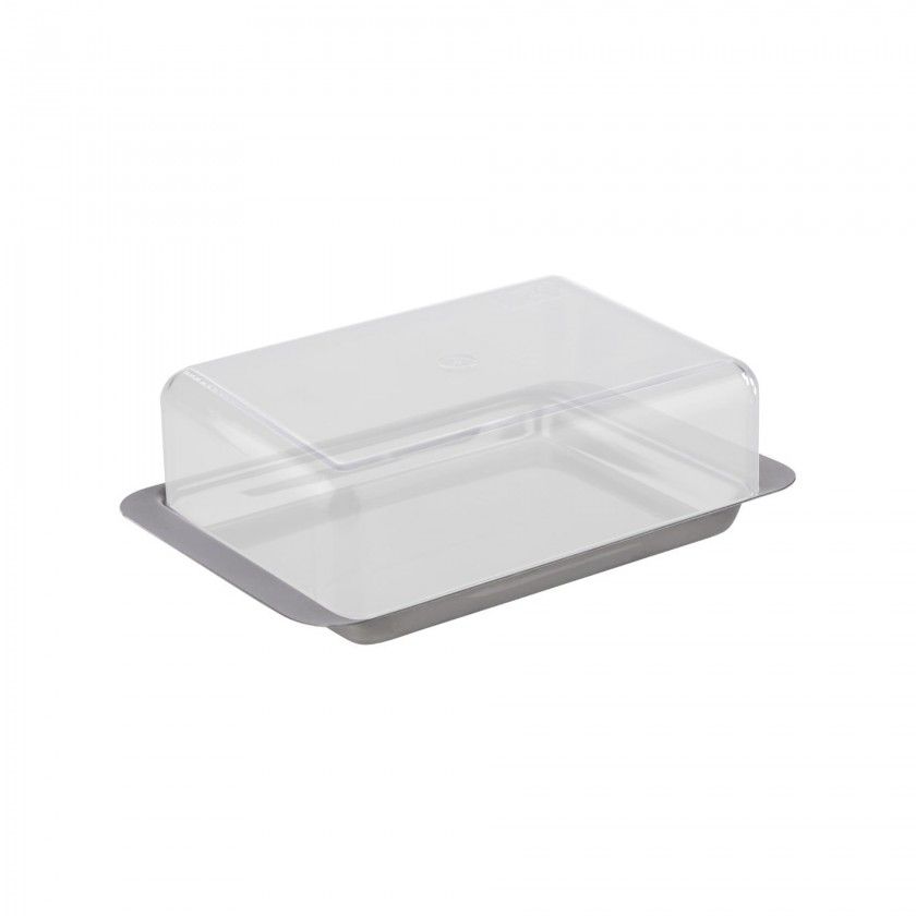 Manteigueira Inox / Poliestireno 16X10X5.5cm
