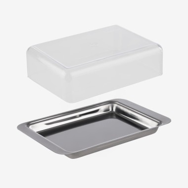 Manteigueira Inox / Poliestireno 16X10X5.5cm