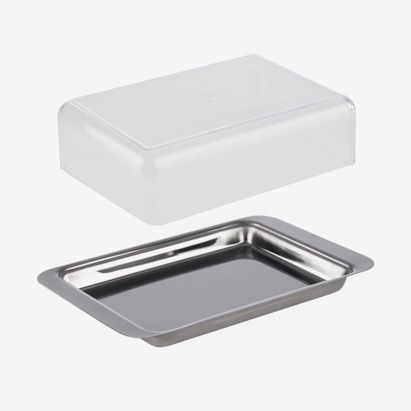 Manteigueira Inox / Poliestireno 16X10X5.5cm Manteigueira Inox / Poliestireno 16X10X5.5cm
