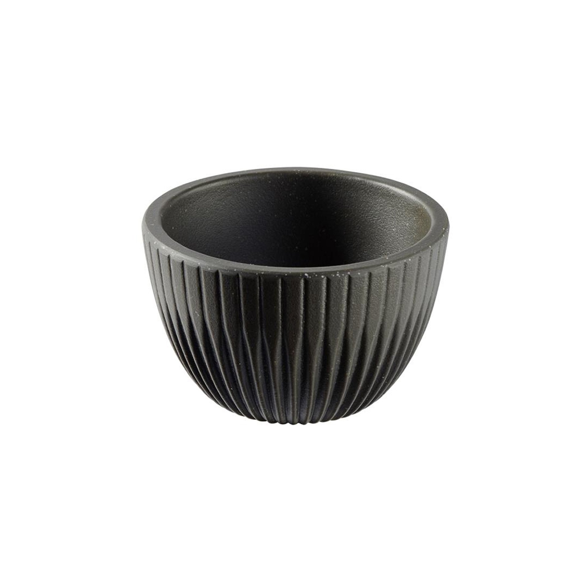 Taça Molho Melamina Lineo Redondo Castanho 30ml 6X3.5cm Pack 6