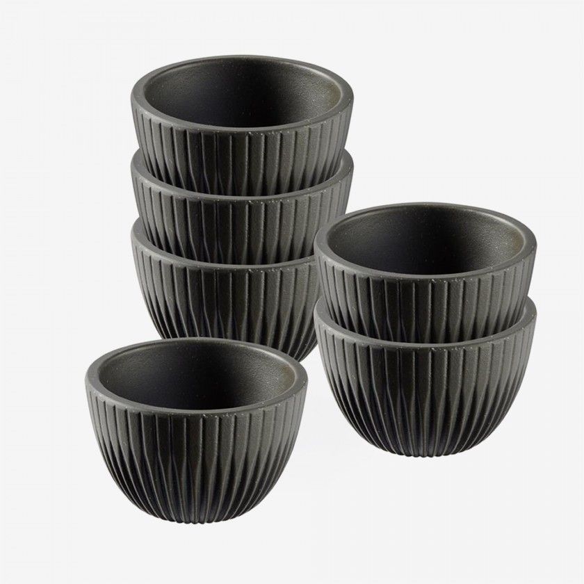 Taça Molho Melamina Lineo Redondo Castanho 30ml 6X3.5cm Pack 6 Taça Molho Melamina Lineo Redondo Castanho 30ml 6X3.5cm Pack 6