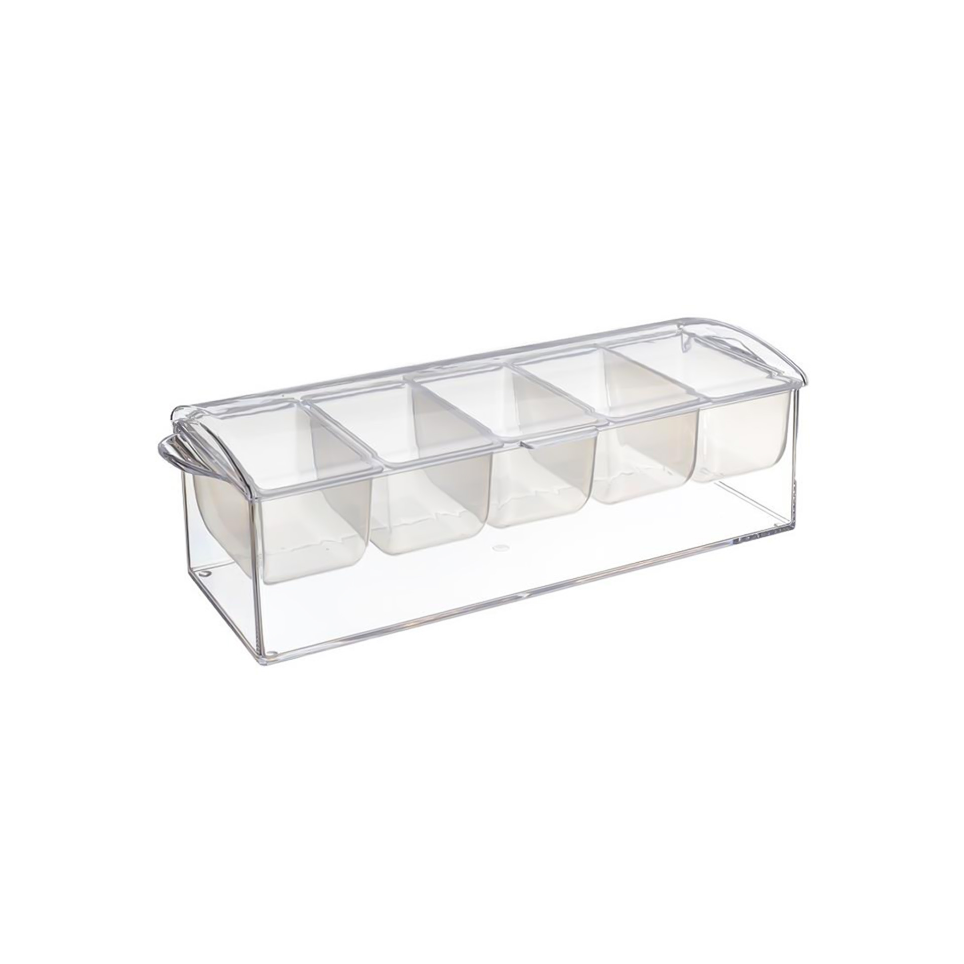 Caixa Condimentos com Tampa 5 Divisões 43X16X14cm