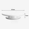 Base Bolo Giratória com Pé Redondo Branco 33.5X7.4cm Base Bolo Giratória com Pé Redondo Branco 33.5X7.4cm