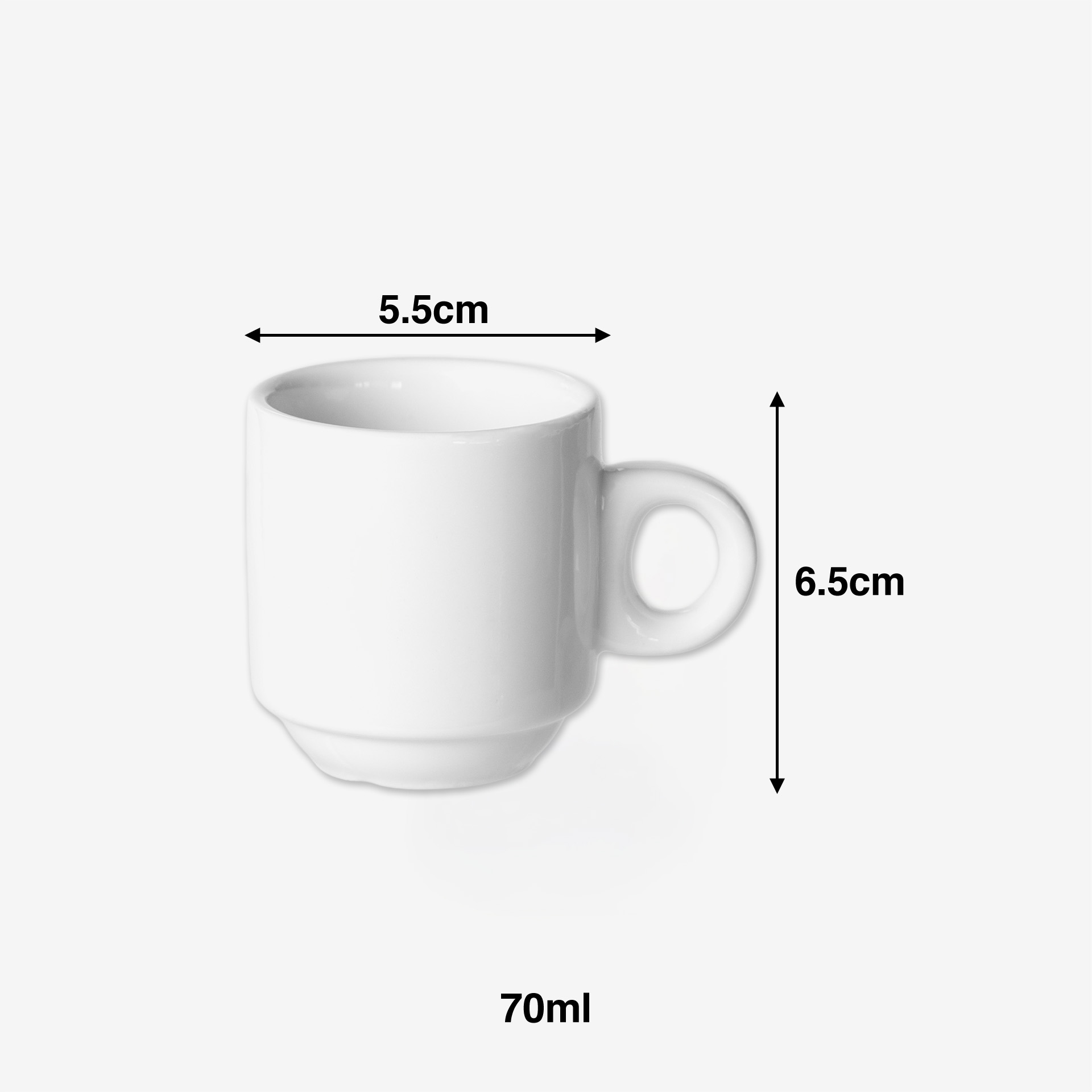 Chávena Café Porcelana Cónica 50ml 5.5X6.5cm