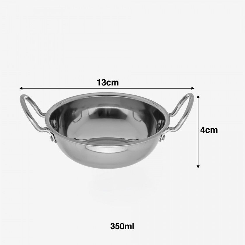 Frigideira Servir Inox com 2 Asas Redondo Frigideira Servir Inox com 2 Asas Redondo