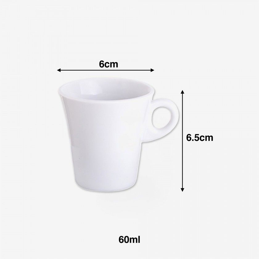Chávena Café Porcelana Cónica 60ml 6X6.5cm Chávena Café Porcelana Cónica 60ml 6X6.5cm
