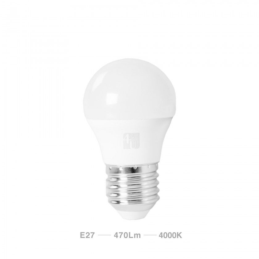 Lâmpada Esférica Led 4U E27 470Lm 4000K Luz Neutra Lâmpada Esférica Led 4U E27 470Lm 4000K Luz Neutra