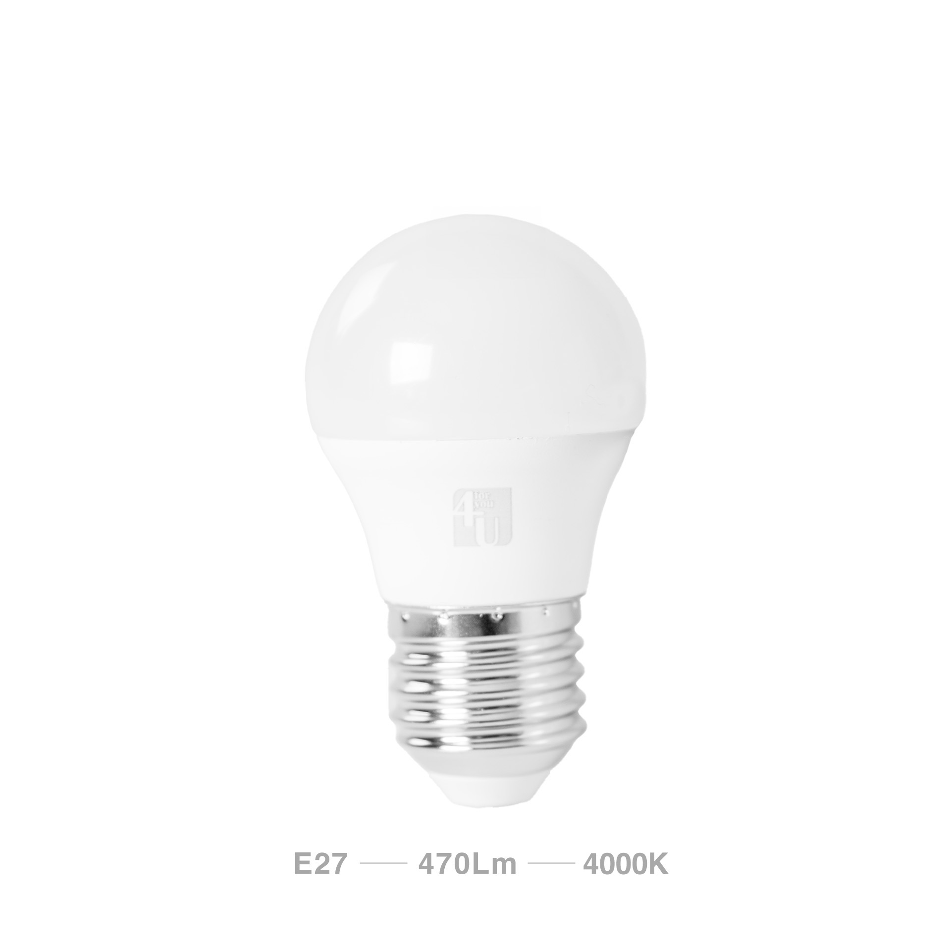 Lâmpada Esférica Led 4U E27 470Lm 4000K Luz Neutra